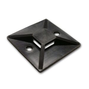 BLACK 20 X 20 SELF ADH CABLE TIE BASE (100)