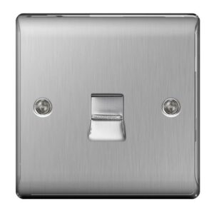 BG NEXUS BRUSHED STEEL SLAVE TEL POINT