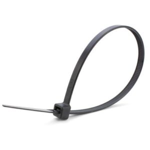 200MM X 3.6MM BLACK CABLE TIES (100)