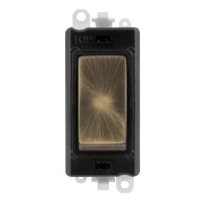 CLICK GRIDPRO MODULES 20AX 2 WAY SWITCH BLACK ANTIQUE BRASS