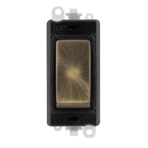 CLICK GRIDPRO MODULES 20AX 2 WAY SWITCH BLACK ANTIQUE BRASS