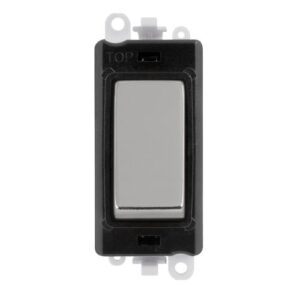 CLICK GRIDPRO MODULES 20AX 2 WAY SWITCH BLACK POLISHED CHROME