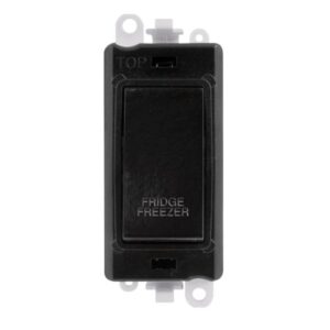 CLICK GRIDPRO BLACK 20A DP SWITCH MODULE "FRIDGE FREEZER" (BLACK INS)