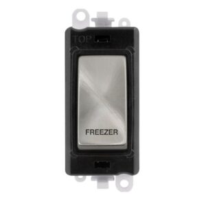 CLICK GRIDPRO SATIN CHROME 20A DP SWITCH MODULE FREEZER (BLACK INS)