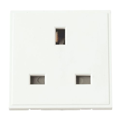 CLICK NEW MEDIA GLOSS SOCKET OUTLET MODULES 13A UK SOCKET OUTLET POLAR WHITE