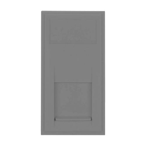 CLICK NEW MEDIA MATT SINGLE MEDIA MODULES RJ45 CAT5E OUTLET GREY
