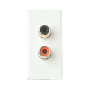 CLICK NEW MEDIA MATT SINGLE MEDIA MODULES TWIN RCA (PHONO) MATT WH
