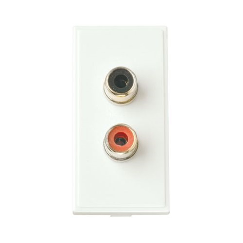 CLICK NEW MEDIA MATT SINGLE MEDIA MODULES TWIN RCA (PHONO) MATT WH