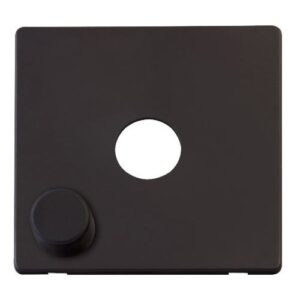 CLICK DEFINITY FRONT PLATE MATT BLACK 1G DIMMER SW PLATE + KNOB BLACK