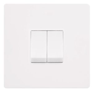 CLICK DEFINITY MATT WHITE 2-GANG 2-WAY SWITCH