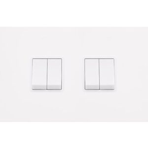CLICK DEFINITY MATT WHITE 4-GANG 2-WAY (TWIN PLATE) SWITCH