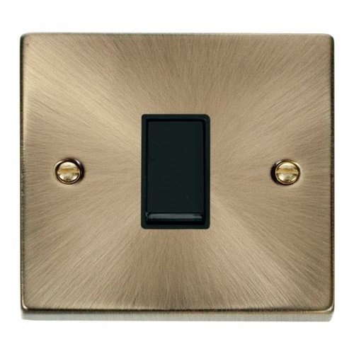 CLICK DECO VICTORIAN ANTIQUE BRASS VP ANT/BR 10A 1-GANG 2 WAY SWITCH BLACK