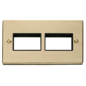 CLICK MINIGRID 6-GANG PLATES 2G PLATE(3 + 3)SW APER