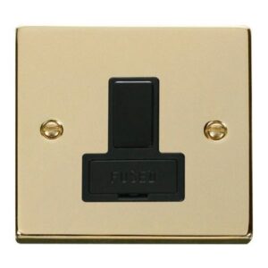 CLICK DECO VICTORIAN POLISHED BRASS VP BRASS 13A SWITCHED SPUR WITHOUT FLEX OUTLET