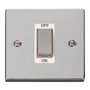 CLICK DECO VICTORIAN POLISHED CHROME INGOT 1G 45A DP SWITCH WH