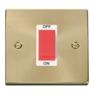 CLICK DECO VICTORIAN SATIN BRASS VPSAT/BRASS 1-GANG 45A DP SWITCH