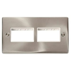 CLICK MINIGRID 6-GANG PLATES 2G PLATE(3 + 3)SW APER