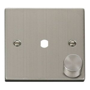 CLICK DECO VICTORIAN STAINLESS STEEL VPSS 1-GANG  DIMMER PLATE & KNOBS