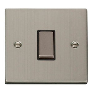 CLICK DECO VICTORIAN STAINLESS STEEL INGOT 10A 1-GANG 2 WAY SWITCH