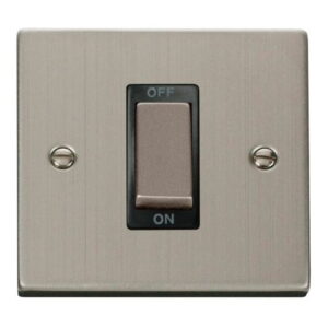 CLICK DECO VICTORIAN STAINLESS STEEL INGOT 1G 45A DP SWITCH BLACK