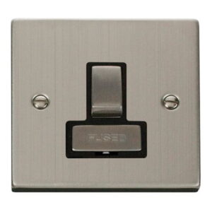 CLICK DECO VICTORIAN STAINLESS STEEL INGOT 13A SWITCHED SPUR WITHOUT FLEX OUTLET