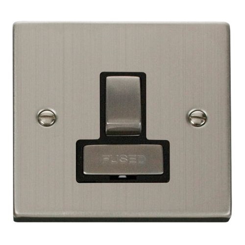 CLICK DECO VICTORIAN STAINLESS STEEL INGOT 13A SWITCHED SPUR WITHOUT FLEX OUTLET
