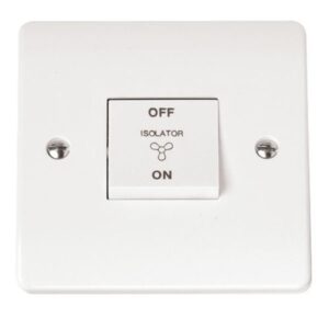 CLICK MODE SWITCH PLATES 3 POLE FAN ISOLATION SWITCH