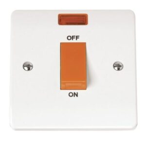 CLICK MODE SWITCH/SOCKET 45A 1-GANG45A DP SWITCH + NEON