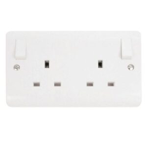 CLICK MODE SOCKET 13A UK 13A 2-GANG DP OUTBOARD SWITCHED SOCKET