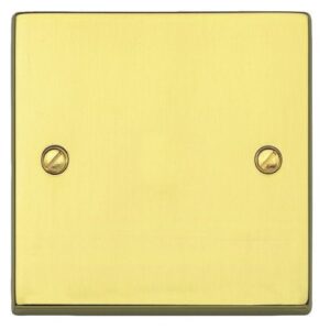 MK 1 GANG BRASS BLANK WALL PLATE SINGLE