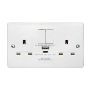 CRABTREE 2G 13A USB A+C SOCKET
