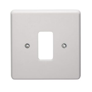 CRABTREE 1G 1-MOD WHITE GRID PLATE