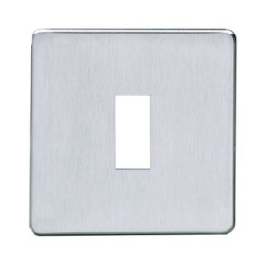 CRABTREE 1G GRID FRONTPLATE SATIN CHROME