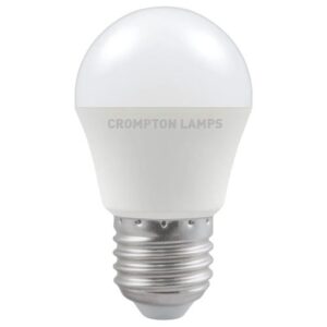 CROMPTON LED THERMAL PLASTIC GOLFBALL OPAL DIMMABLE 5W 4000K COOL WHITE ES-E27