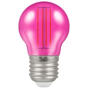 CROMPTON LED FILAMENT GOLFBALL HARLEQUIN NON-DIMMABLE 4.5W PINK ES-E27