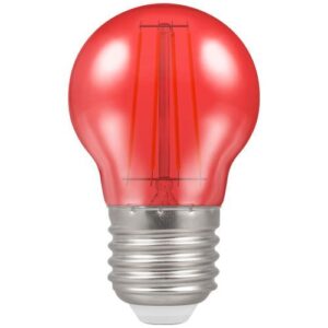LED GOLFBALL FILAMENT ES 4.5W=25W=400LM. RED HARLEQUIN