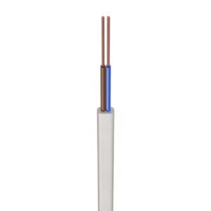0.5MM 2192Y 2 CORE OVAL WHITE/BLACK PER MTR