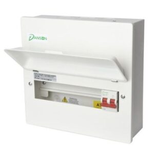 DANSON METAL 8-MODULE (6-WAY) 100A D/P MAIN SWITCH BOARD