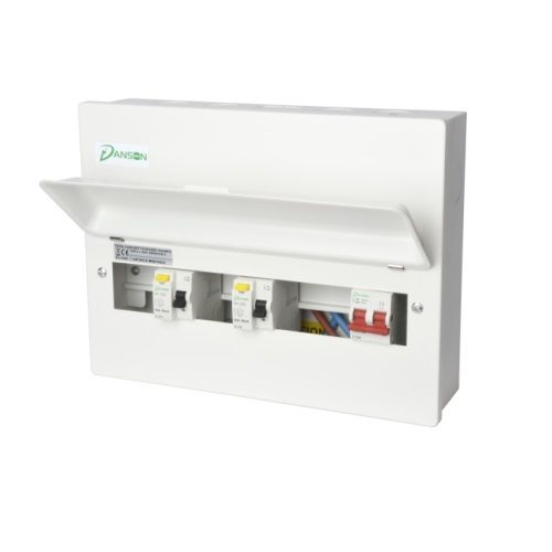 DANSON 8+8 HIGH INTEG 17TH ED AM3 2 X 63A-RCDS BOARD MCB'S INCLUDED