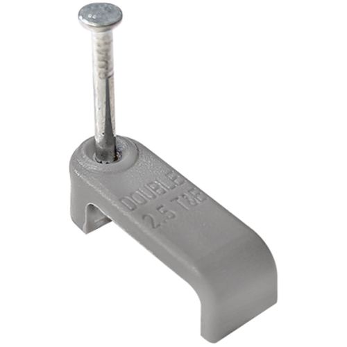 DELIGO DOUBLE 2.5MM FLAT TWIN & EARTH CLIP (100)