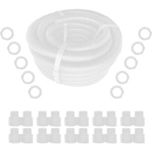 DELIGO 25MM X 10MTR WHITE FLEXI CONDUIT PACK+CLIPS+GLANDS
