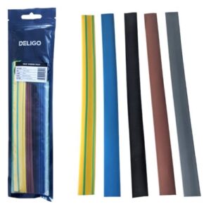 MIXED COLOURS 15PC X 250MM 5MM-2.3MM HEAT SHRINK