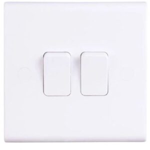 DETA SLIMLINE 2G 2W PLATE SWITCH
