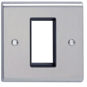DETA DECORATIVE STAINLESS STEEL 1G 1MOD EURO PLATE BL INS
