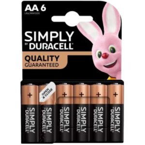 DURACELL AA MN1500 PK6 SIMPLY (BOX10)