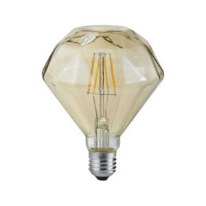 4W LED DIAMOND SHAPE FILAMENT LAMP - AMBER GLASS