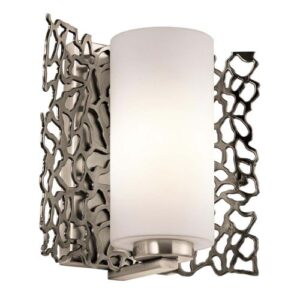 ELSTEAD SILVER CORAL 1 LIGHT WALL LIGHT