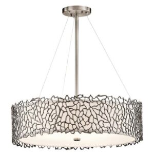 ELSTEAD SILVER CORAL 4 LIGHT PENDANT