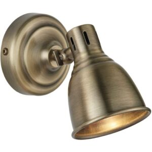 ENDON SINGLE LED ANTIQUE BRASS SURFACE SPOT (LAMP INC)
