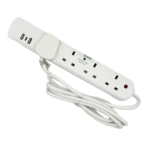 SP42/USB2/USBC SURGE PROTECTED 4-G 2M EXT SOCKET